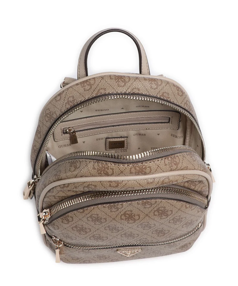 Guess Manhattan II Rucksack latte logo