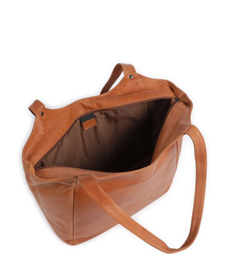 The Chesterfield Brand Wax Pull Up Cow Mireya Shopper cognac