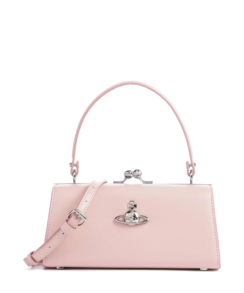 Vivienne Westwood Doll Frame Smooth XL Handtasche pastel pink