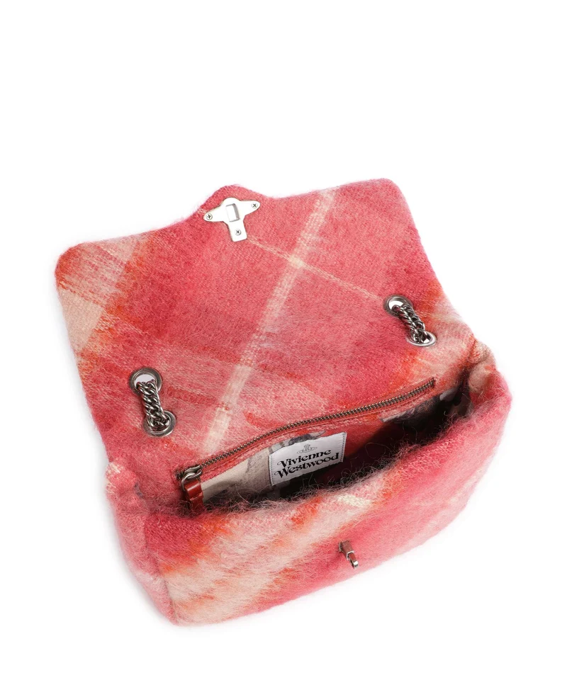 Vivienne Westwood Anita Tartan Mohair M Schultertasche fraser pink