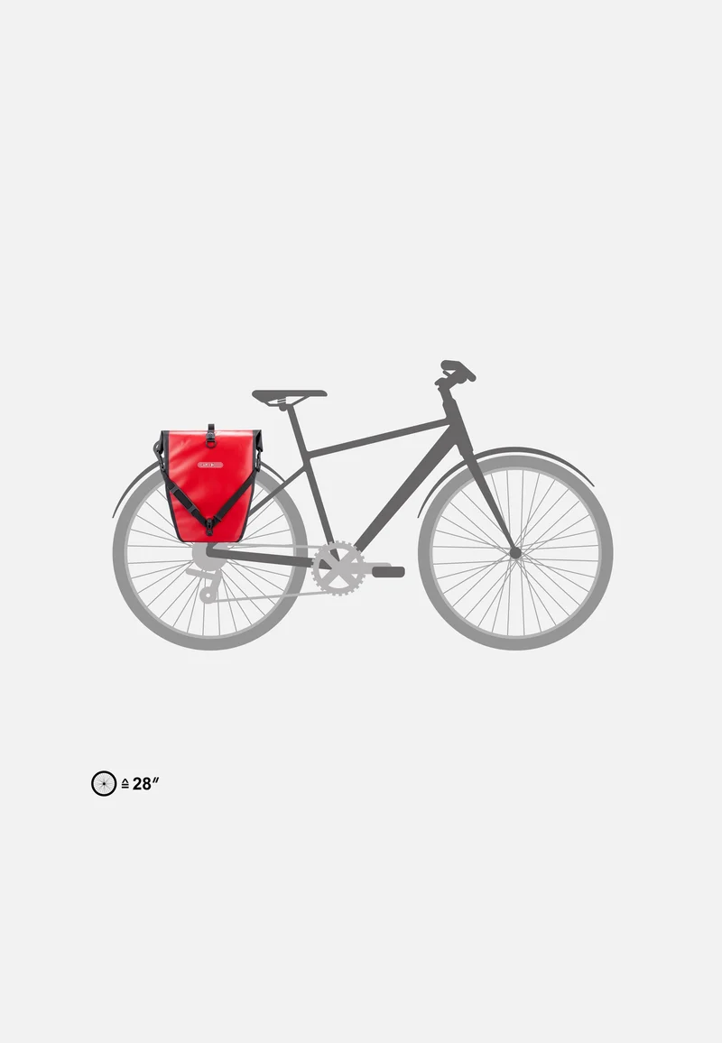 Back-Roller Rot Schwarz - Fahrradtasche