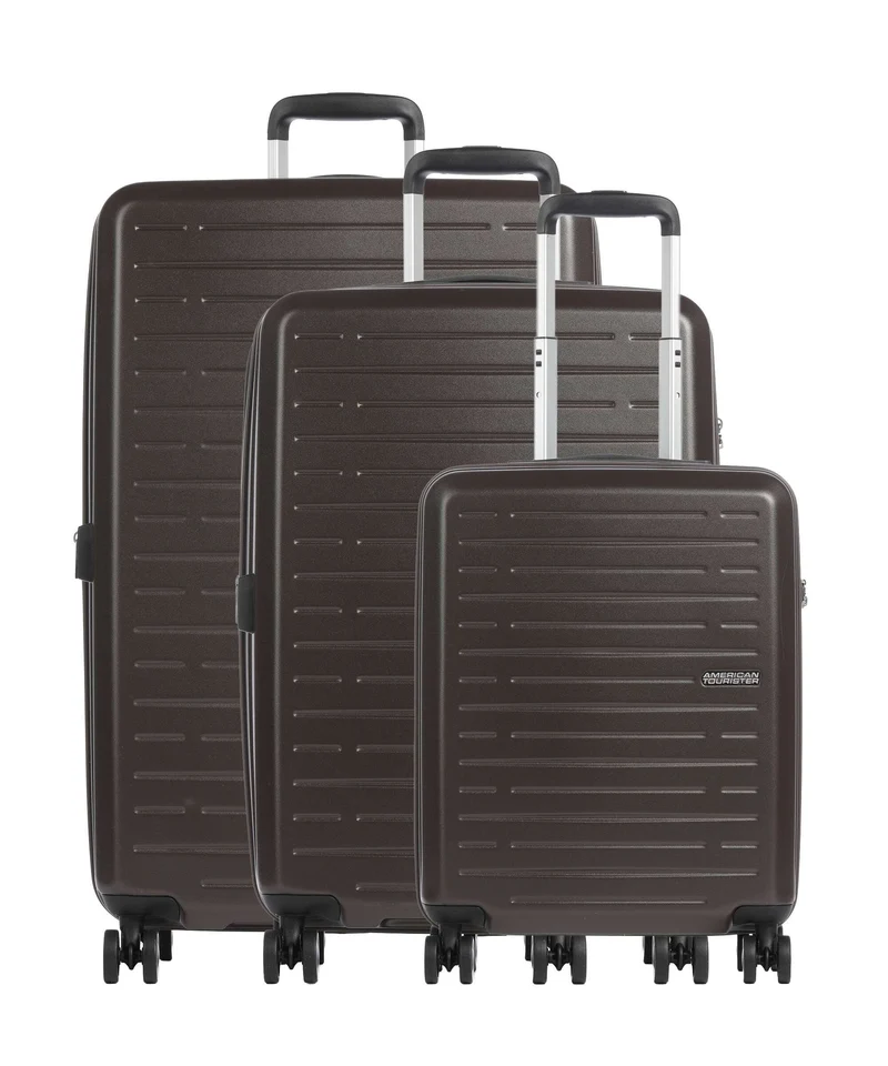 American Tourister Aerojoy 4-Rollen Trolley Set metallic brown