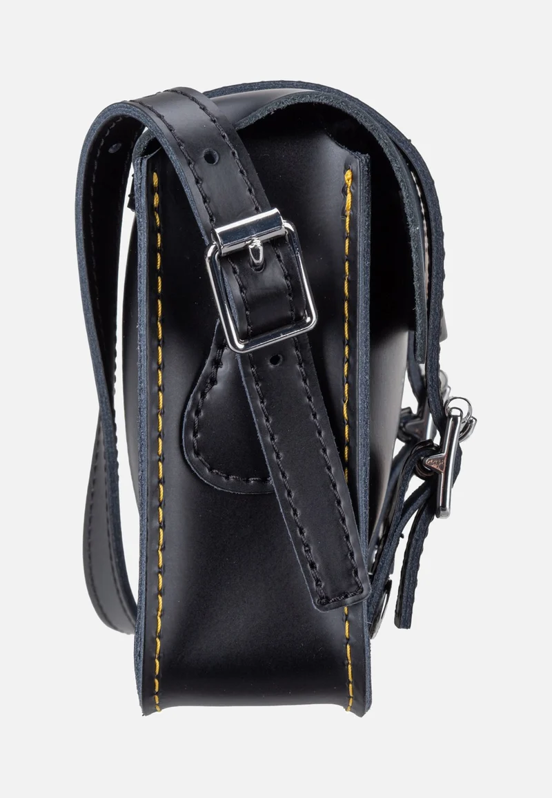 7" Satchel Black Kiev Smooth - Crossbody Bag