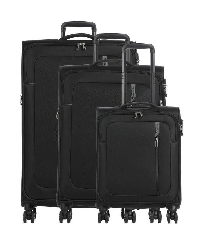 American Tourister Nitestream 4-Rollen Trolley Set black/grey