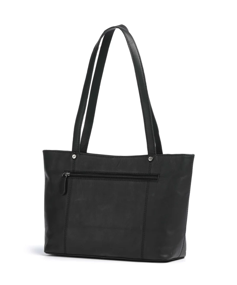 The Chesterfield Brand Wax Pull Up Cow Anira Shopper black