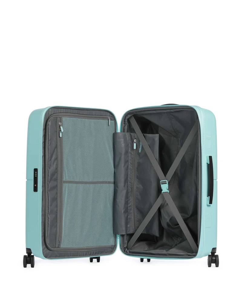American Tourister Dashpop 4-Rollen Trolley aqua sky