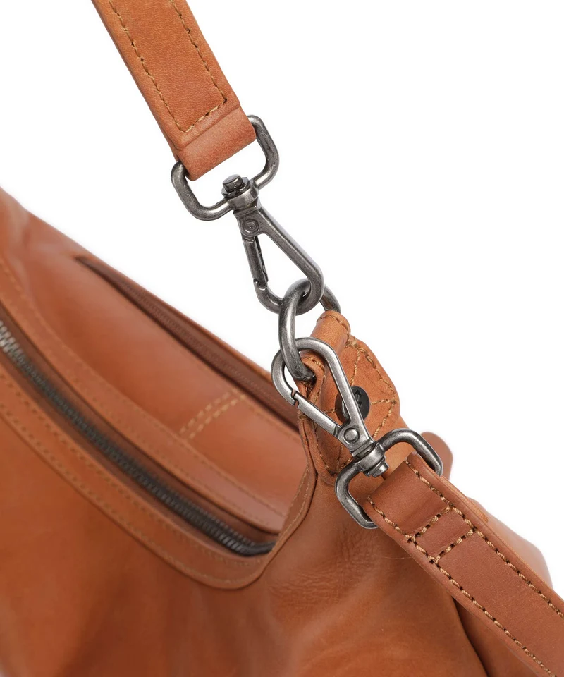 The Chesterfield Brand Wax Pull Up Cow Fierra Beuteltasche cognac