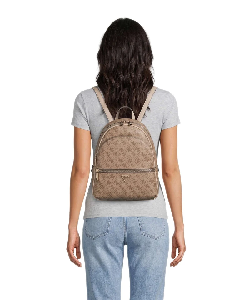 Guess Manhattan II Large Rucksack latte logo