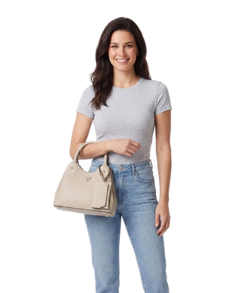 Guess Lorella Girlfriend Small Handtasche bone