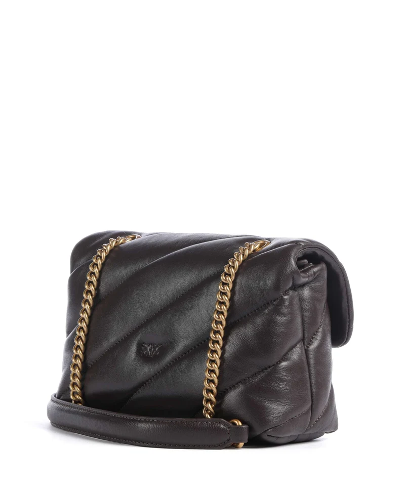 Pinko Love Puff Mini Schultertasche marrone marasca/antique gold