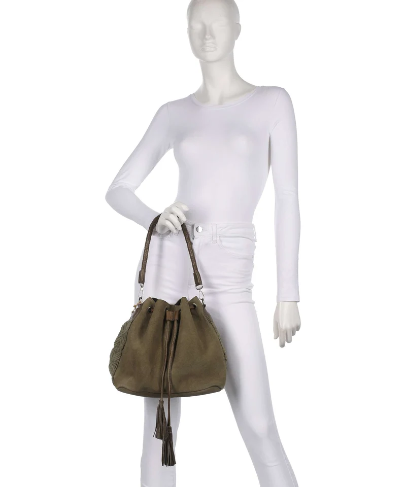 Anokhi Bucket Handtasche olive