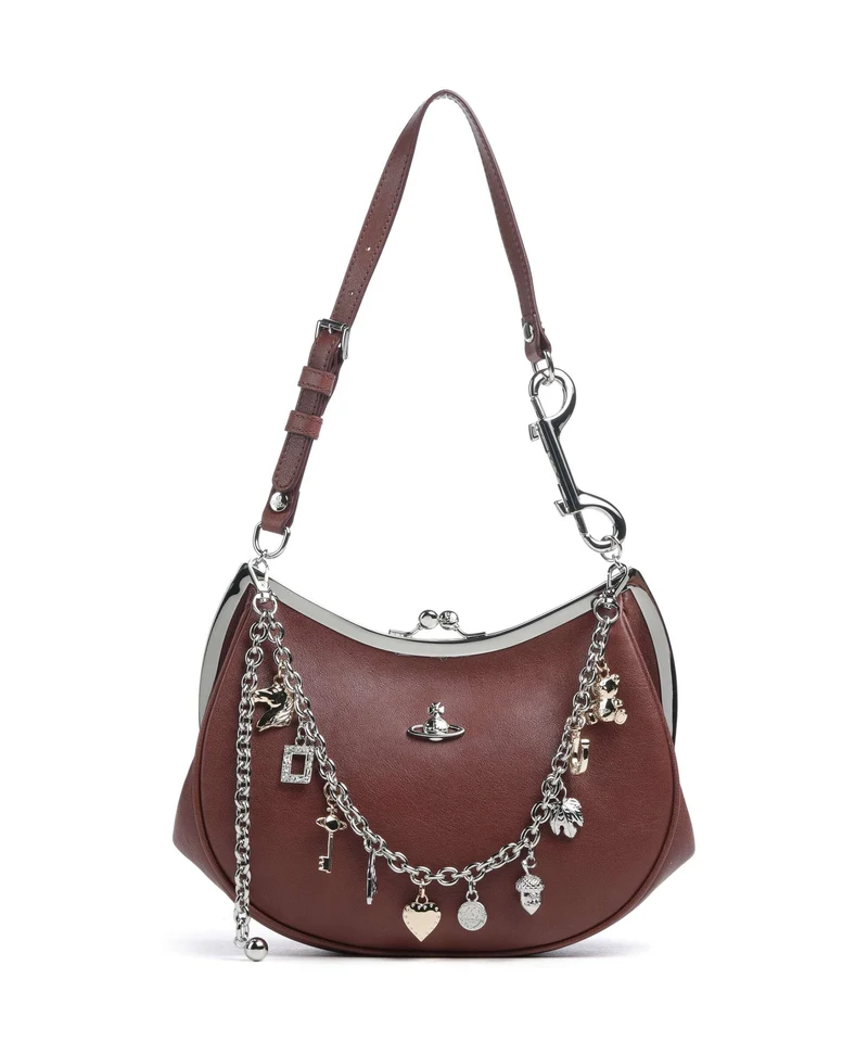 Vivienne Westwood Charm Frame Supple Schultertasche chestnut