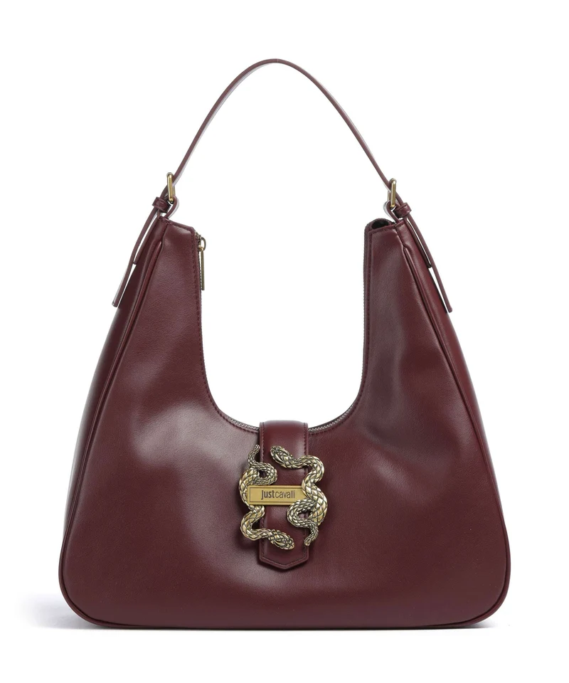 Just Cavalli Iconic Snakes Beuteltasche cordovan