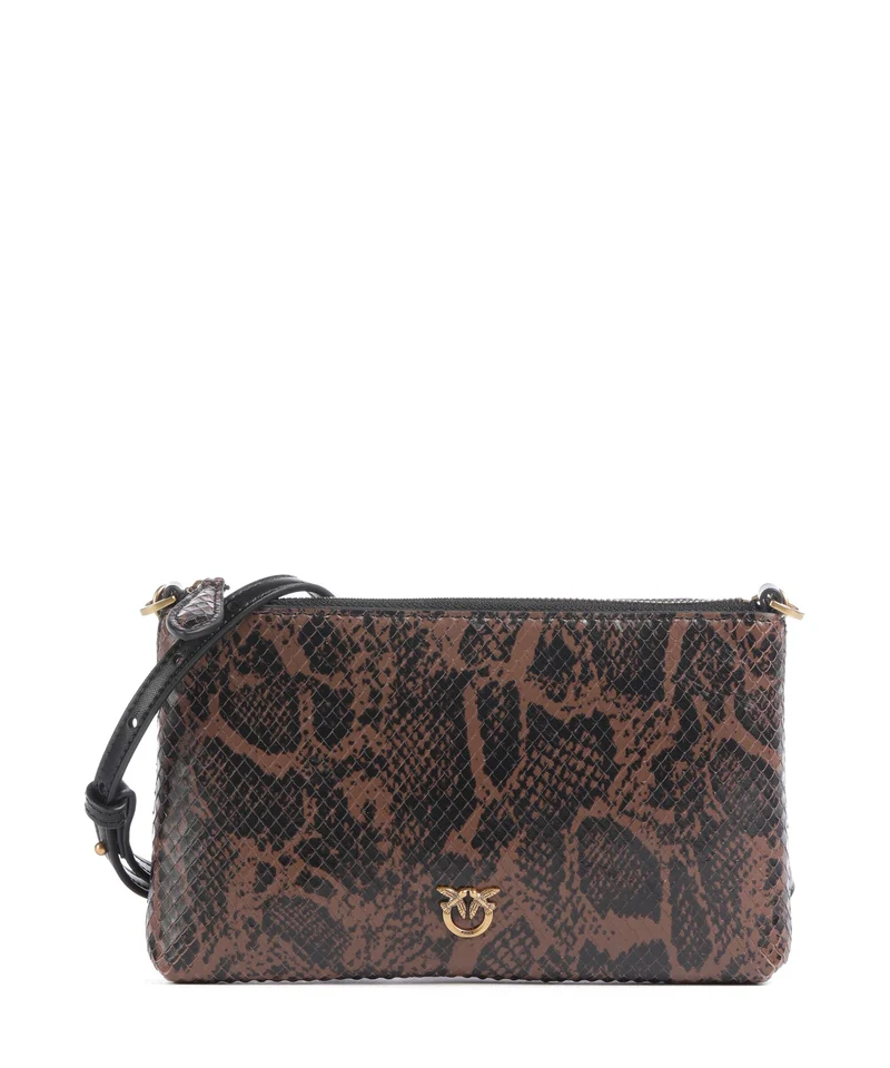 Pinko Flat Mini Umhängetasche roccia/marrone/antique gold