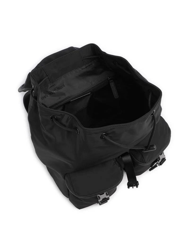Emporio Armani Nylon Recycled Rucksack black beauty