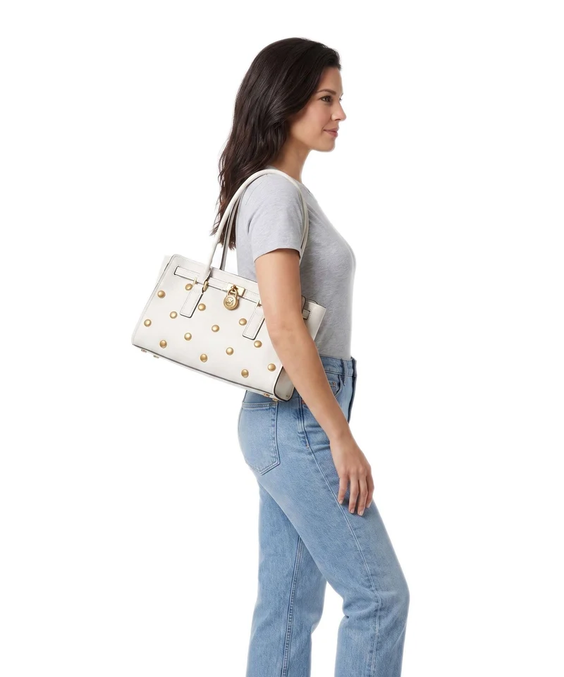 Michael Kors Hamilton Moderne Small Schultertasche eggshell