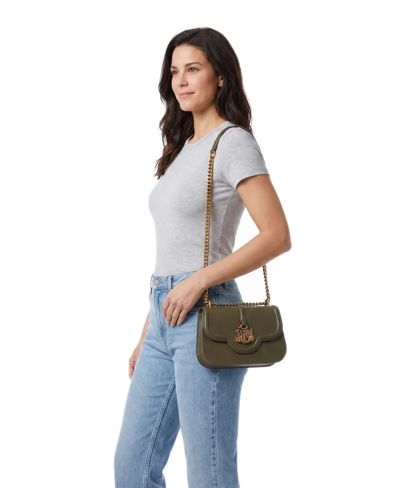 Just Cavalli Just Snake Schultertasche fir green