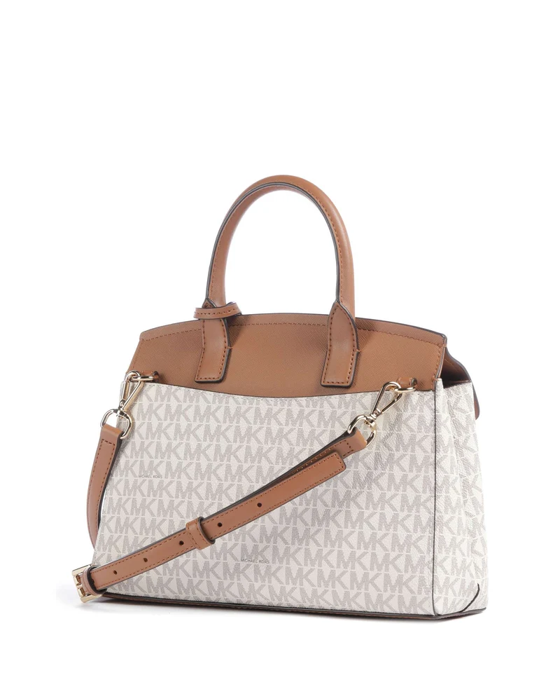 Michael Kors Landry Small Handtasche vanilla/acorn