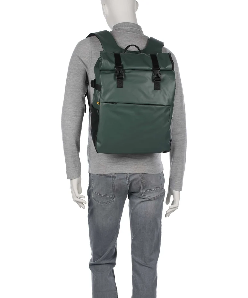 Mandarina Duck Coated Laptop-Rucksack deep green
