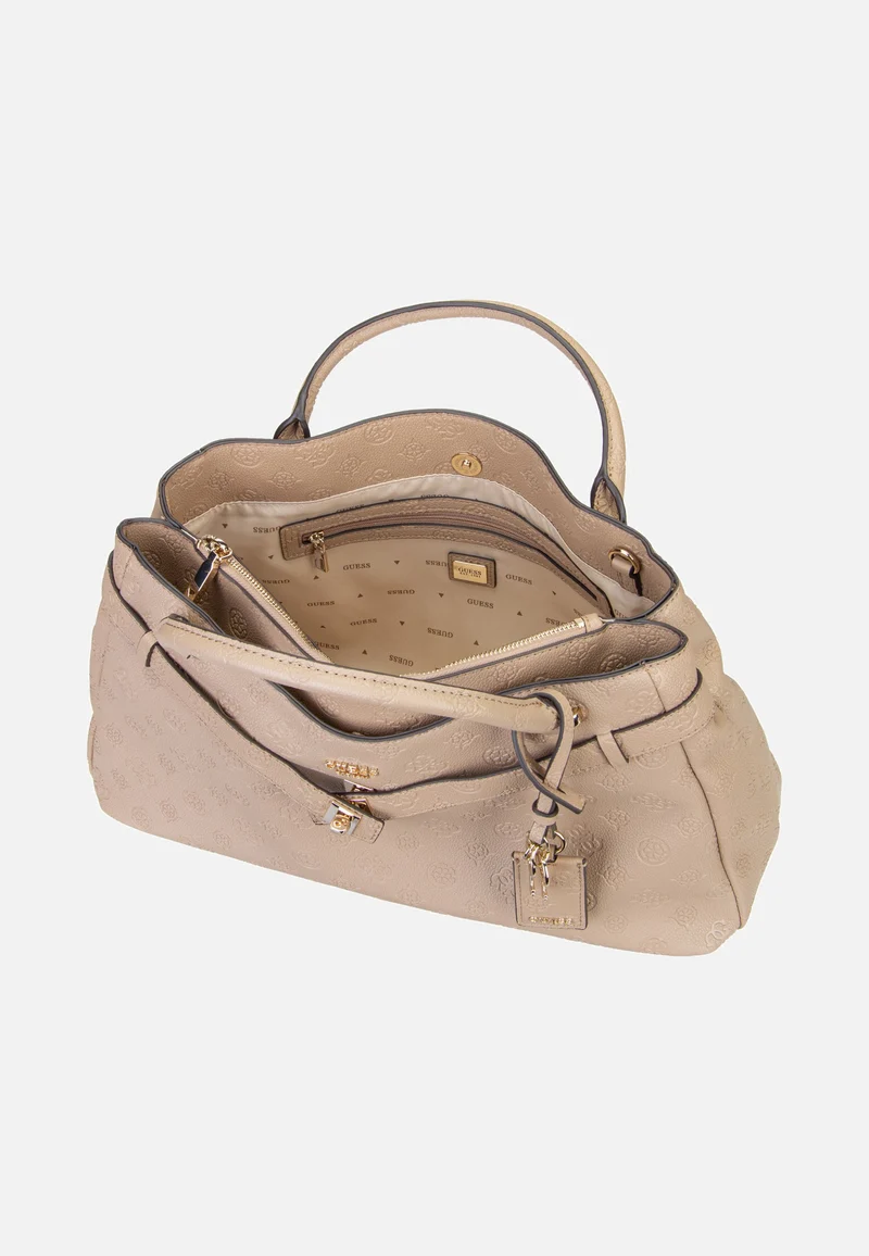 Ella Logo Large Girlfriend 46060 Beige Logo - Satchel