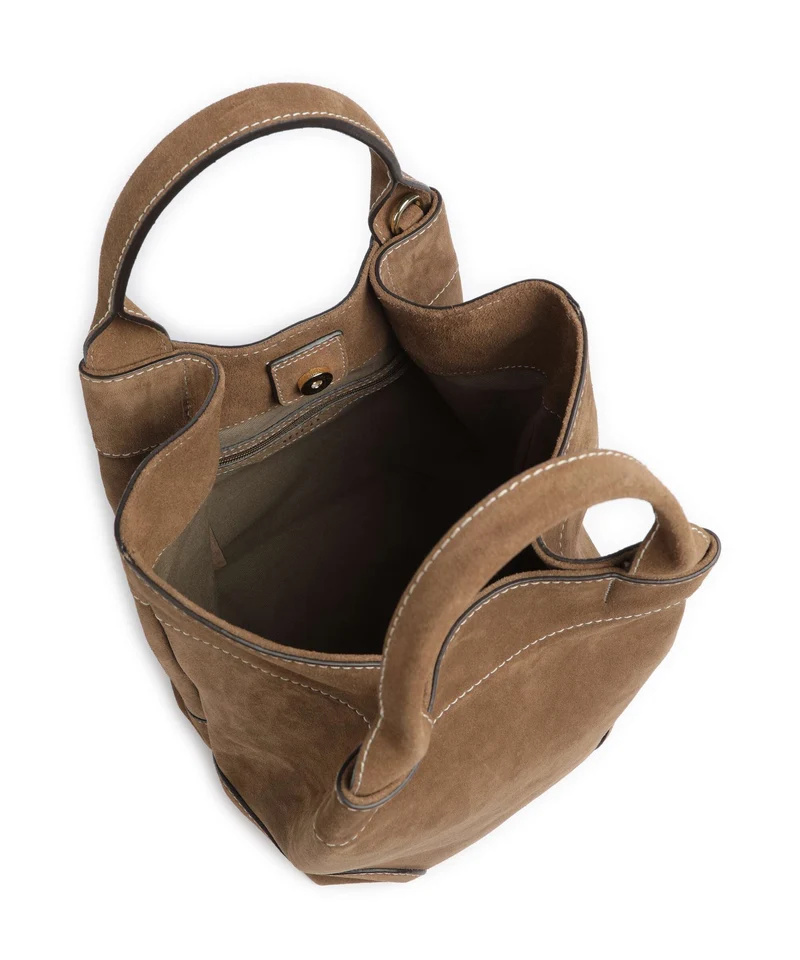 Abro Suede Essential Medium Handtasche khaki