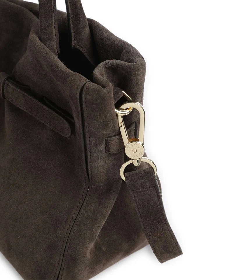 Abro Suede Jill Handtasche dark brown