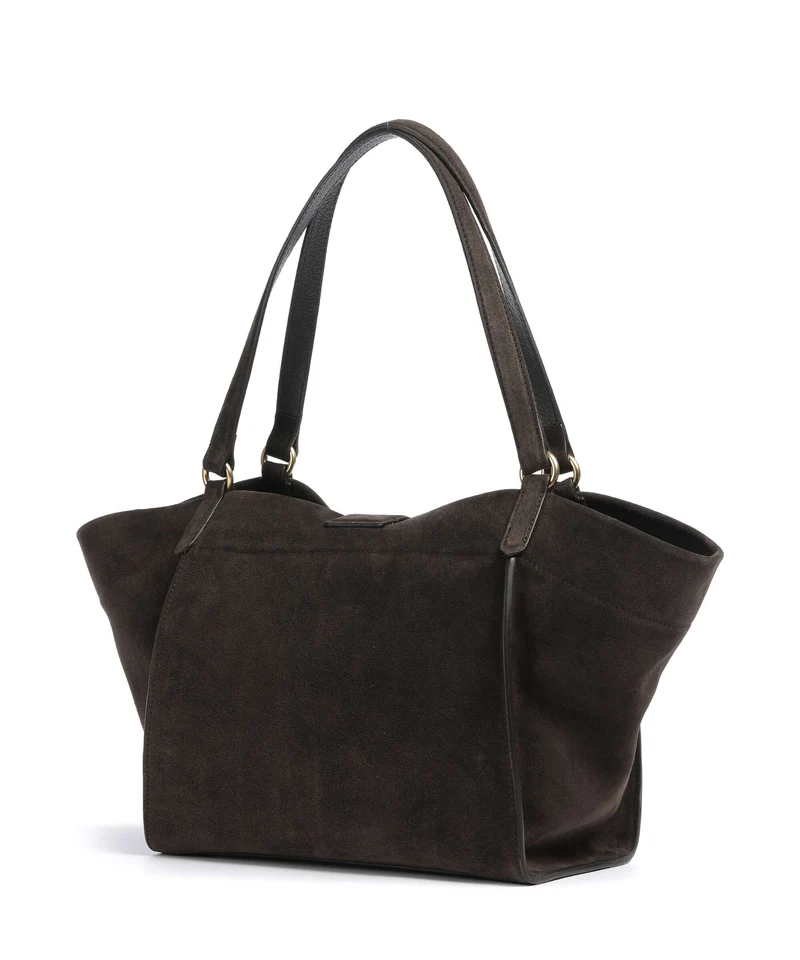 Abro Suede Temi Shopper dark brown