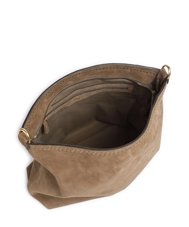 Abro Suede Signature Beuteltasche khaki