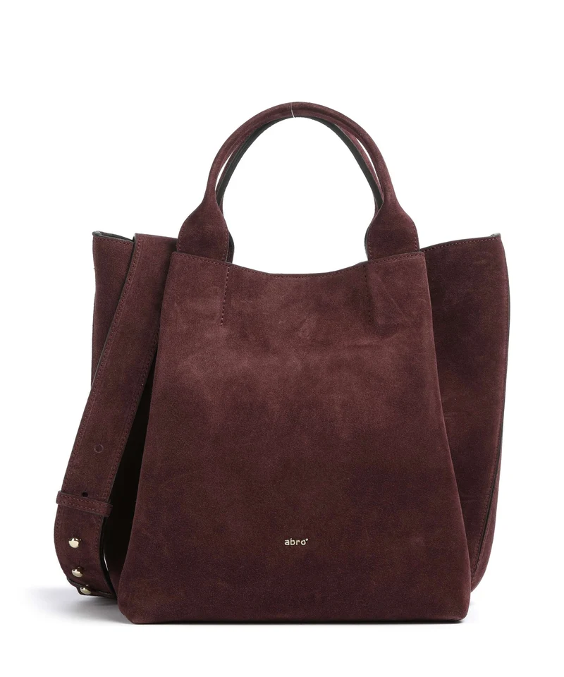 Abro Suede Essential Medium Handtasche burgundy