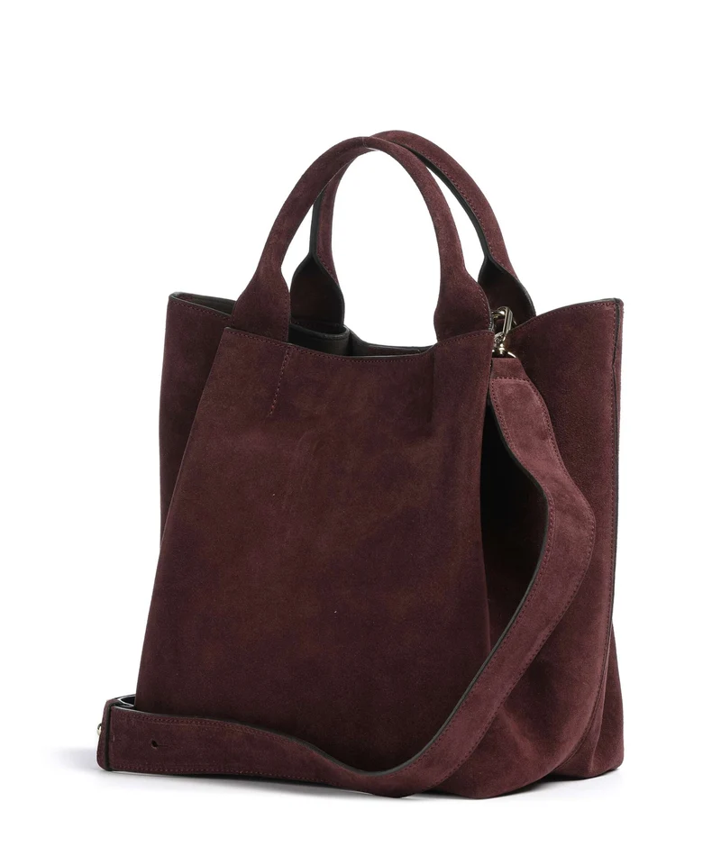 Abro Suede Essential Medium Handtasche burgundy