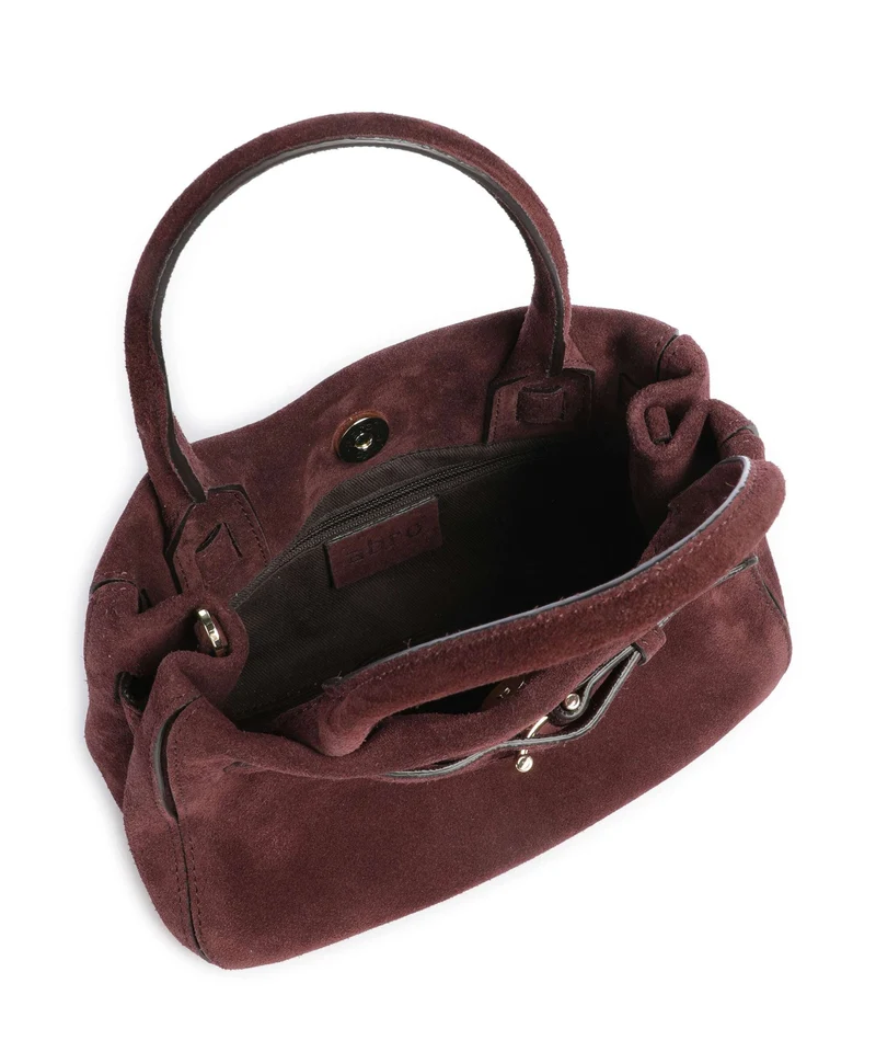 Abro Suede Jill Handtasche burgundy