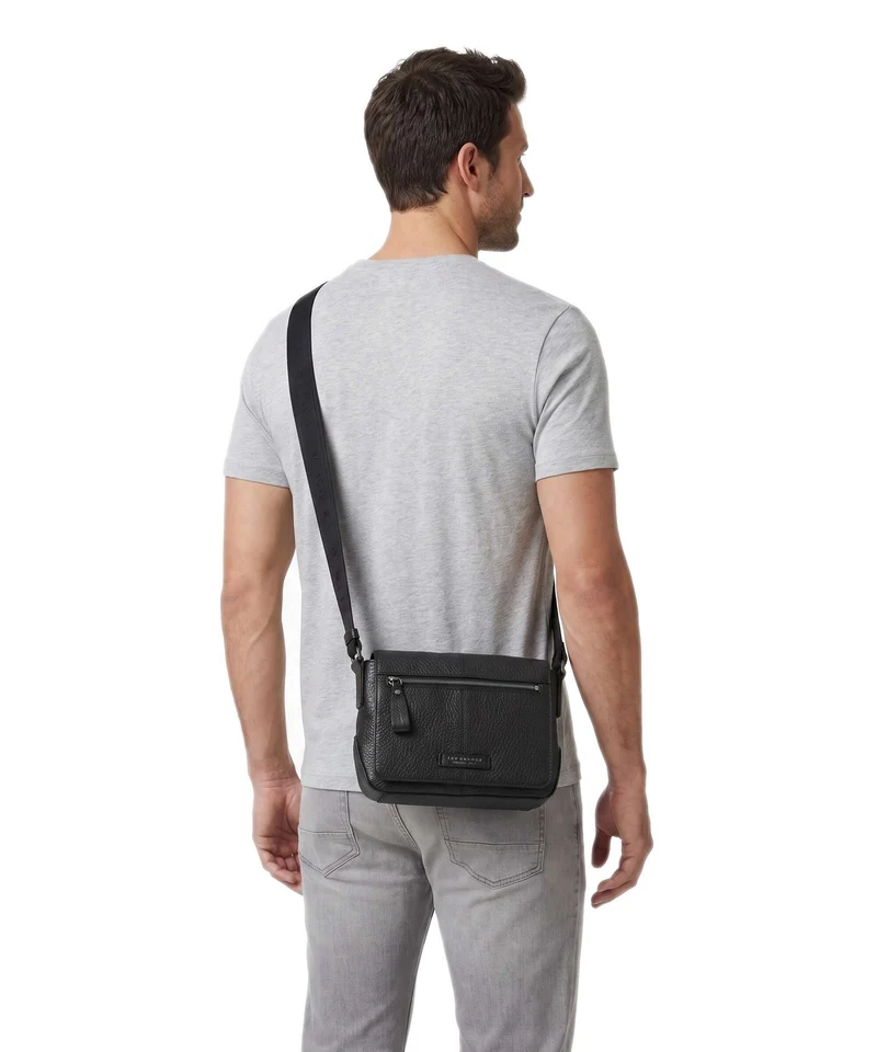 The Bridge Manfredi Kuriertasche nero