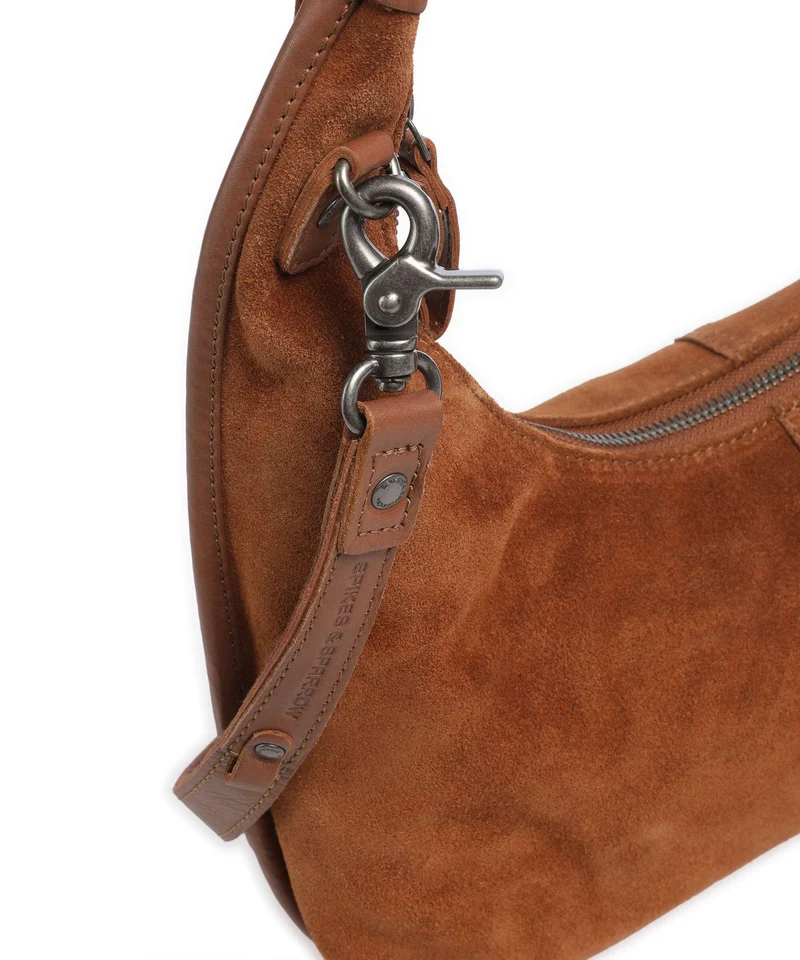 Spikes & Sparrow Suede Mix Gwyn Beuteltasche mocca