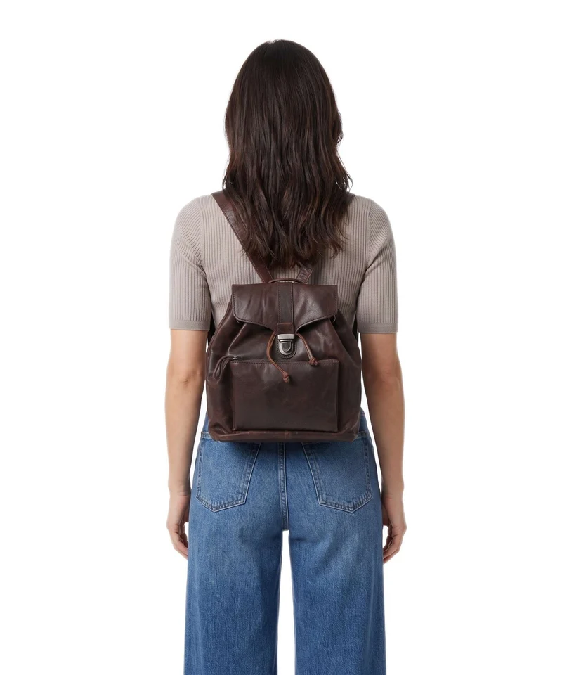 Spikes & Sparrow Bronco Tamara Rucksack dark brown