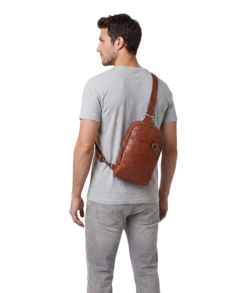 Spikes & Sparrow Bronco Washington Slingbag brandy