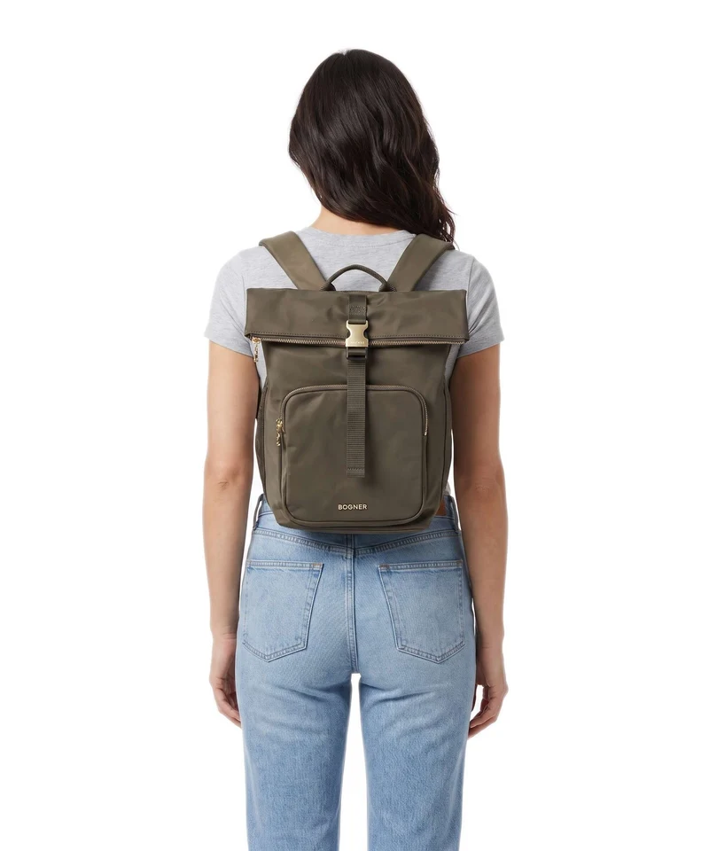 Bogner Klosters Neve Eike Rolltop Rucksack dark olive