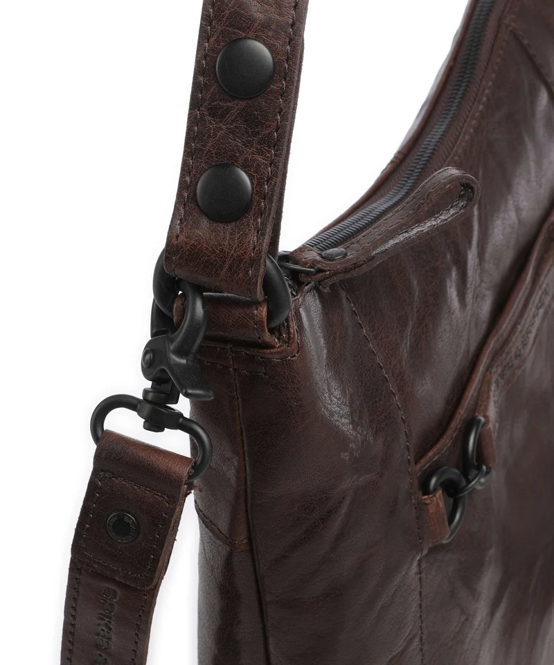 Spikes & Sparrow Bronco Delphie Beuteltasche dark brown