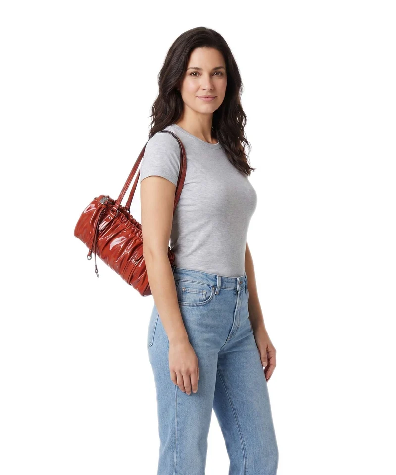 Liebeskind Faye Shiny XS Schultertasche red rock