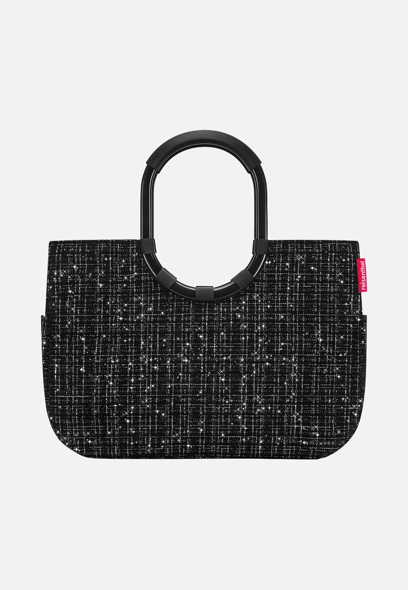 Loopshopper L Bouclé Black - Einkaufskorb