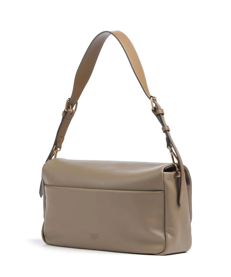 Pinko Click Soft Horizontal Schultertasche marrone/caramella/antique gold