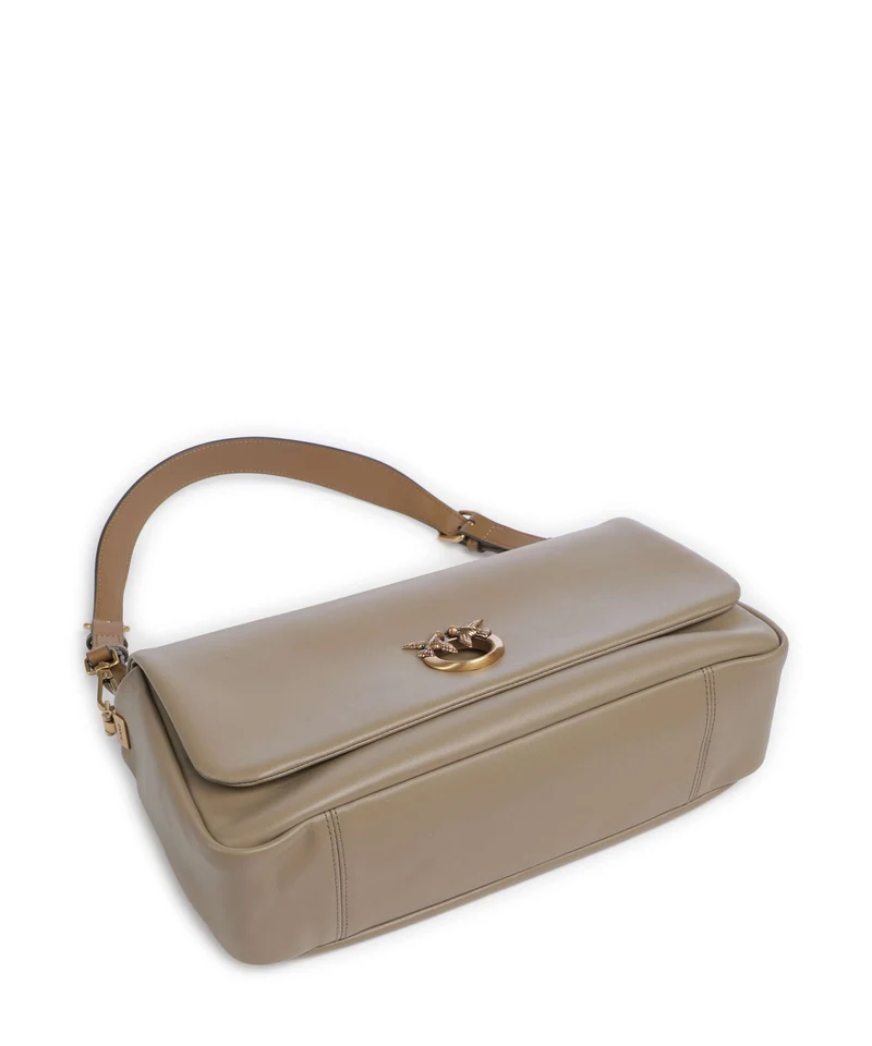 Pinko Click Soft Horizontal Schultertasche marrone/caramella/antique gold