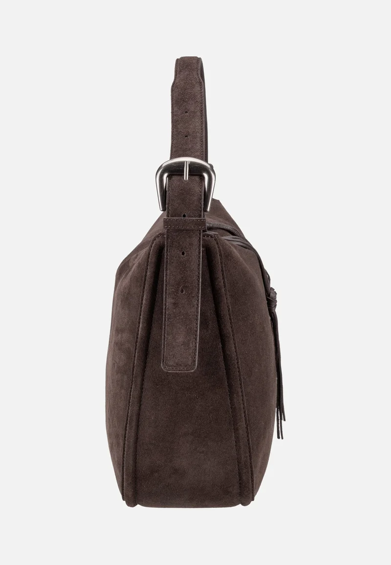 Ines Hobo L Suede Deep Soil - Hobo Bag