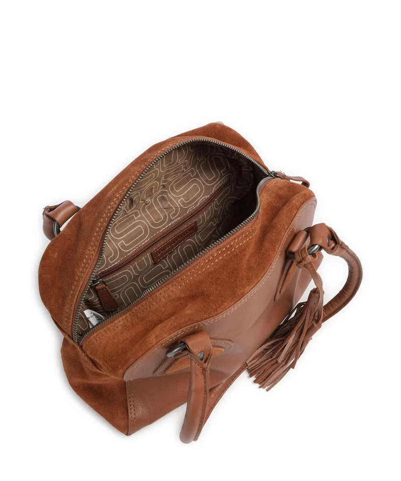 Spikes & Sparrow Suede Mix Sienna Schultertasche mocca