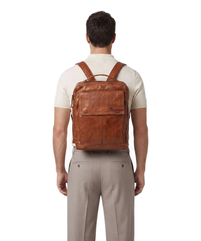 Spikes & Sparrow Apache Fred Laptop-Rucksack brandy
