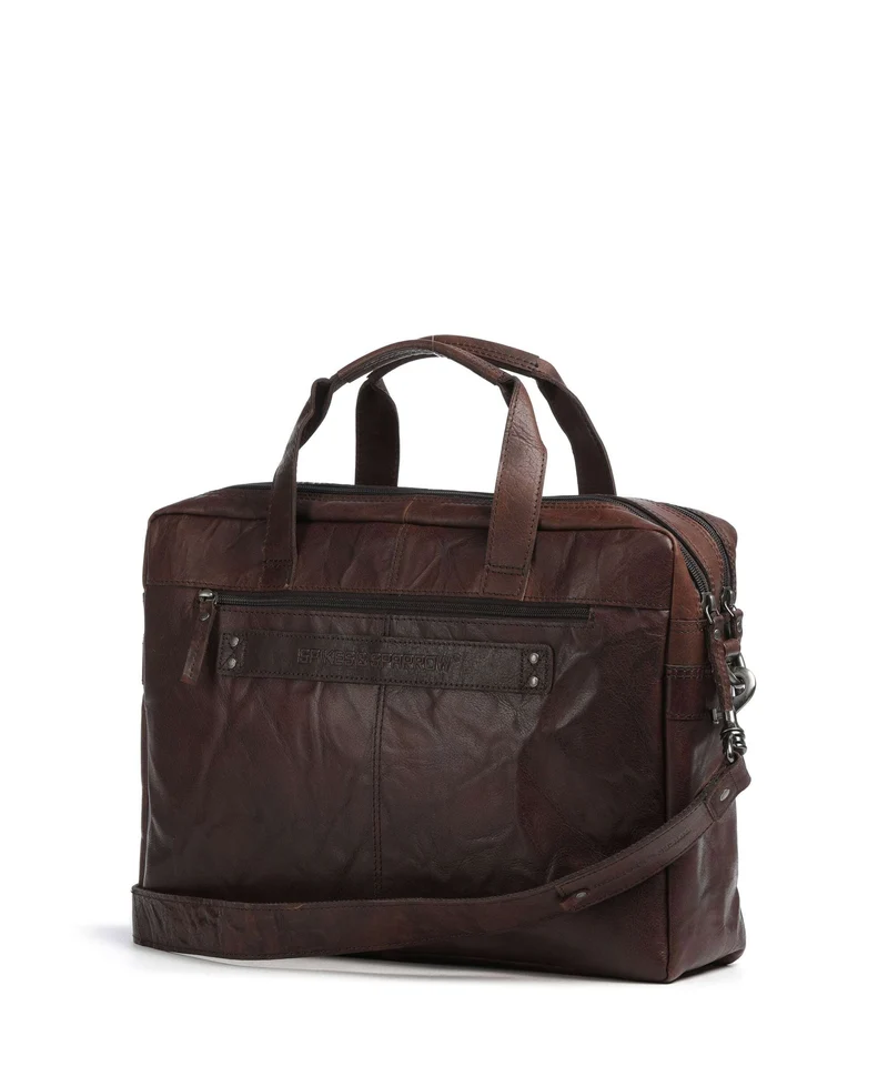 Spikes & Sparrow Bronco Colorado Aktentasche dark brown