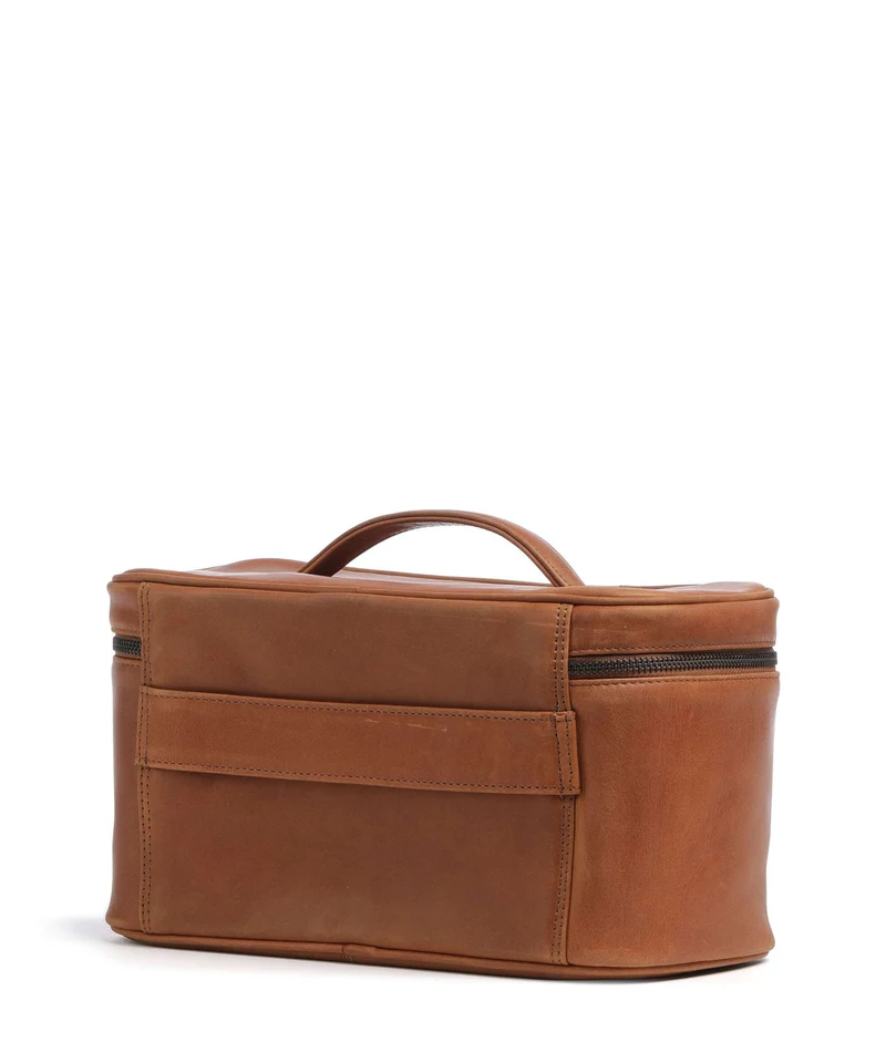 The Chesterfield Brand Wax Pull Up Cow Limone Kulturbeutel cognac