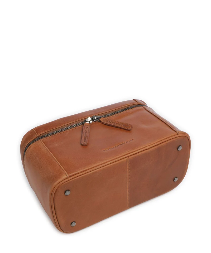 The Chesterfield Brand Wax Pull Up Cow Limone Kulturbeutel cognac