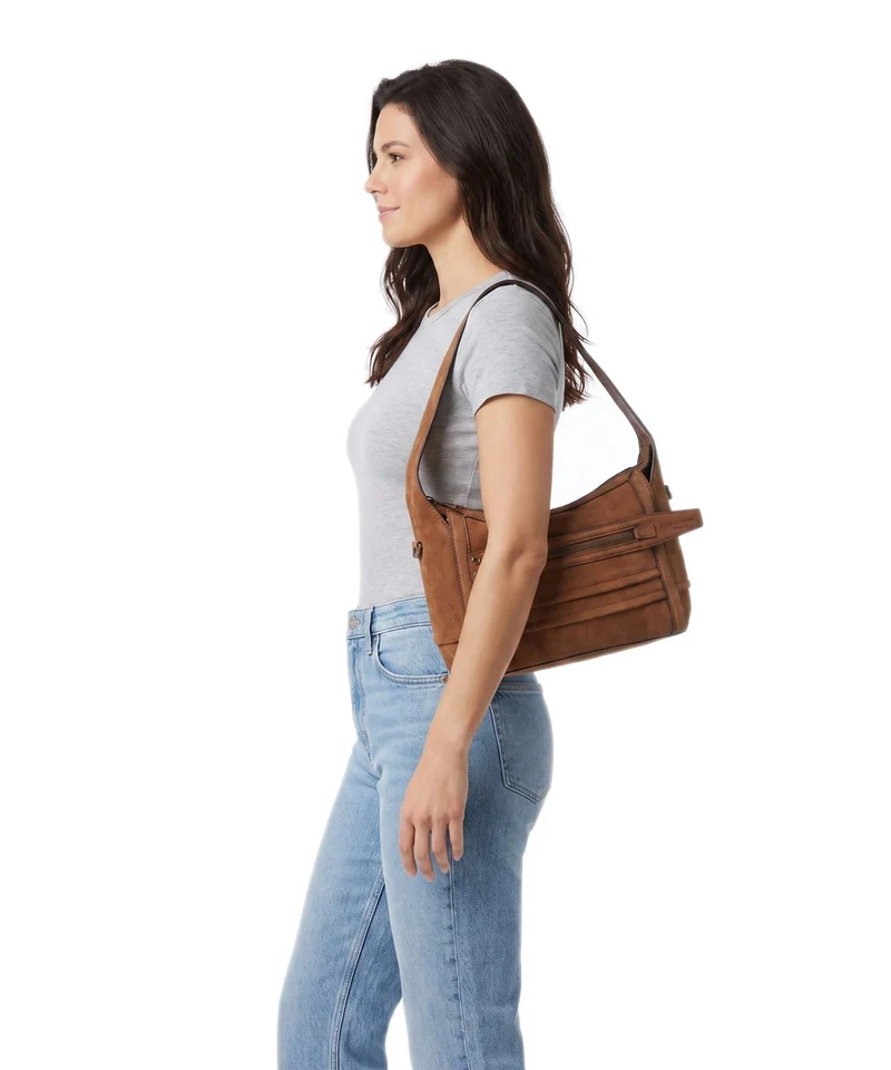 Liebeskind Delia Suede S Schultertasche brown