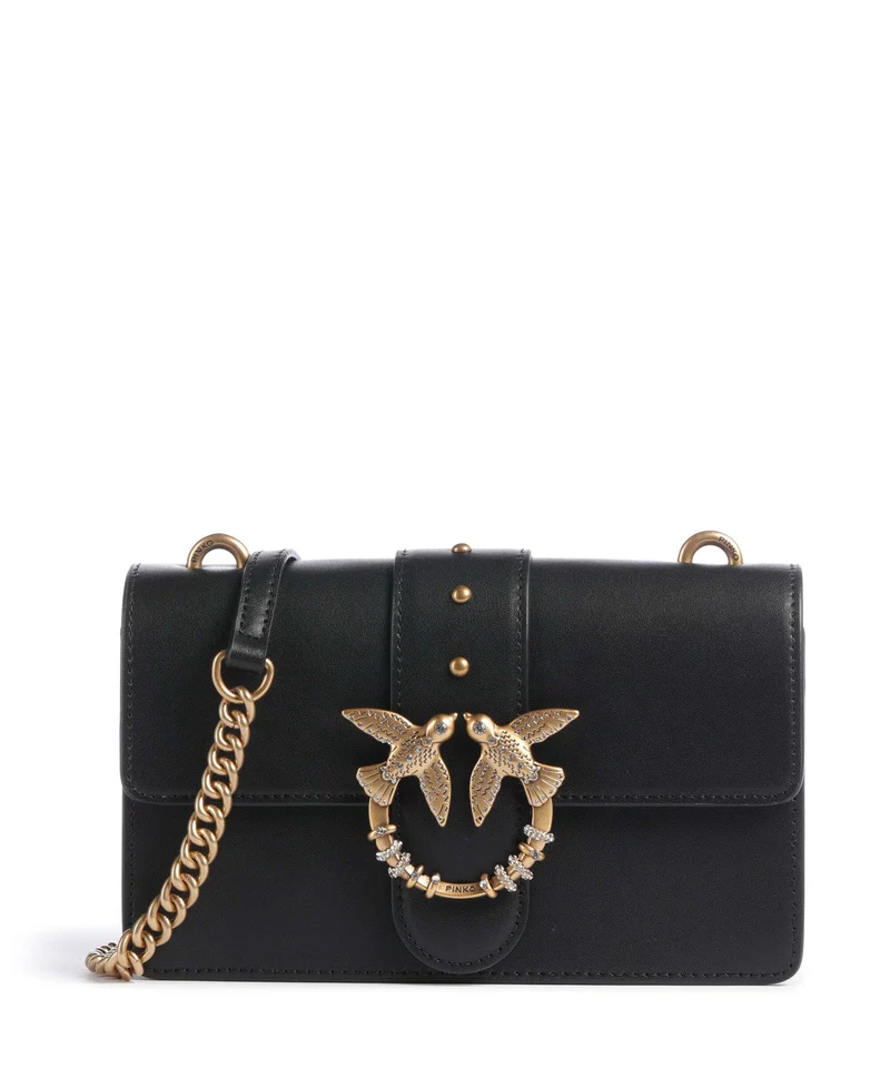 Pinko Love One Mini New Buckle Umhängetasche nero/antique gold