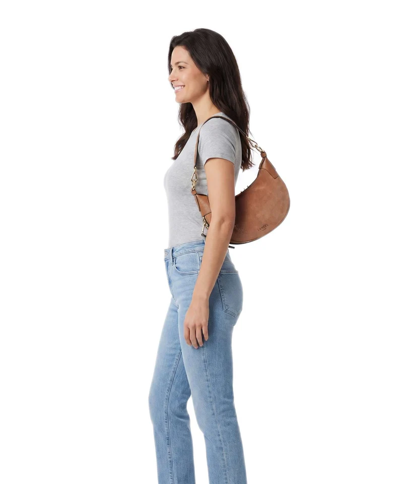 Lancel Origami S Beuteltasche camel
